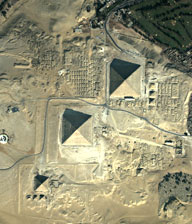 Il complesso delle piramidi di Giza, in Egitto