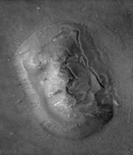 Immagine del volto marziano scattata dalla Mars Global Surveyor nel 1998